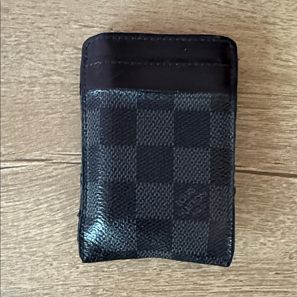 Louis Vuitton Black Checkered Card Holder